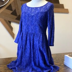 Free People blue dress cobalt royal sweetheart S